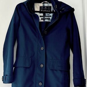 Barbour Backwater Waterproof Jacket in Navy Blue UK Size 8/US Size 4